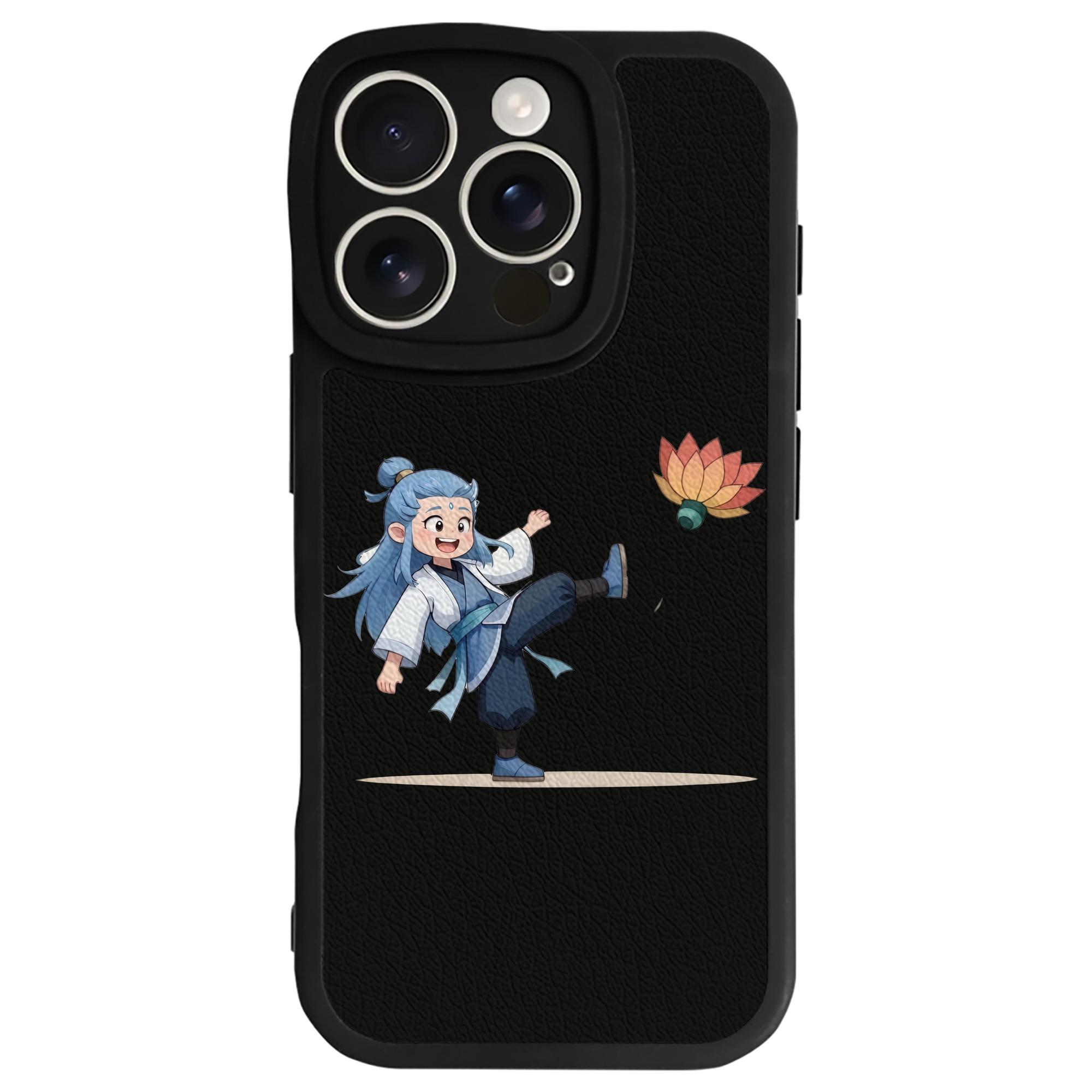 （画像用） Ne Zha 2 ナタ 魔童の大暴れ 【iPhone 16シリーズ対応】シリコンスマホケース（レザー調） 材質：シリコン